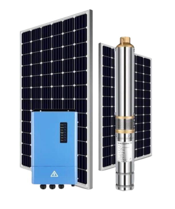Pompe Solaire Submersible avec Panneaux 80m
